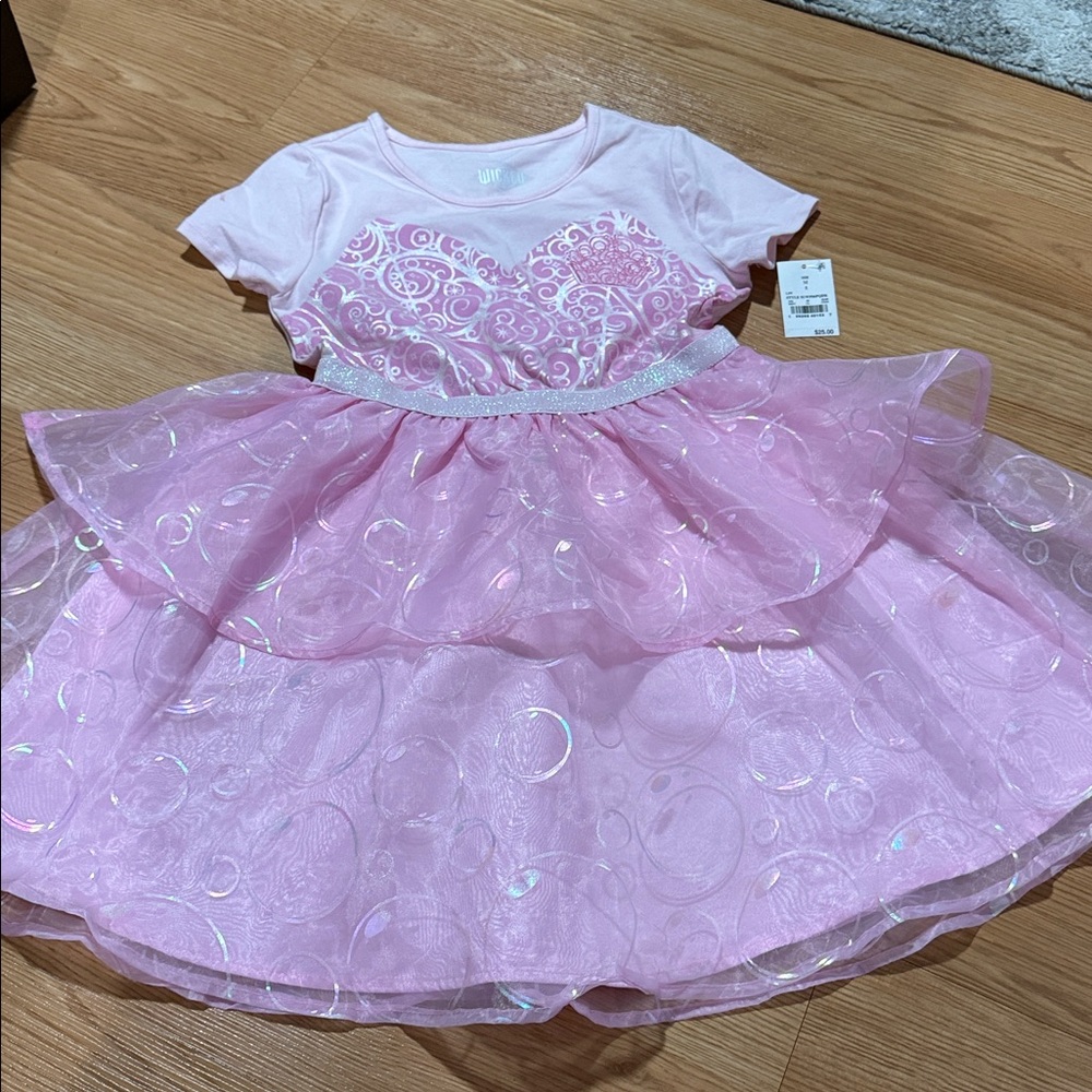 Girls' Wicked Glinda the Good Tulle Character Dress - Pink MEDIUM 8 ...34